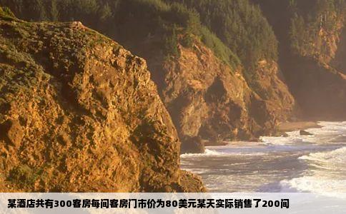 某酒店共有300客房每间客房门市价为80美元某天实际销售了200间