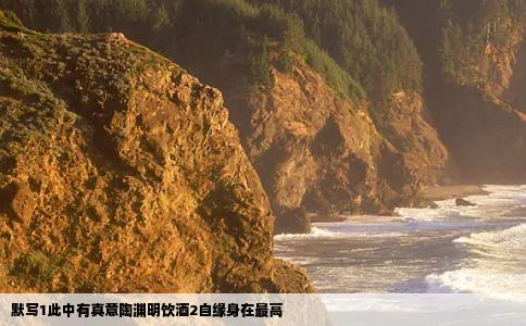 默写1此中有真意陶渊明饮酒2自缘身在最高