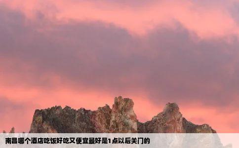 南昌哪个酒店吃饭好吃又便宜最好是1点以后关门的
