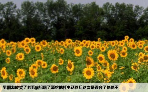 男朋友吵架了老毛病犯喝了酒给他打电话然后这次是误会了他他不