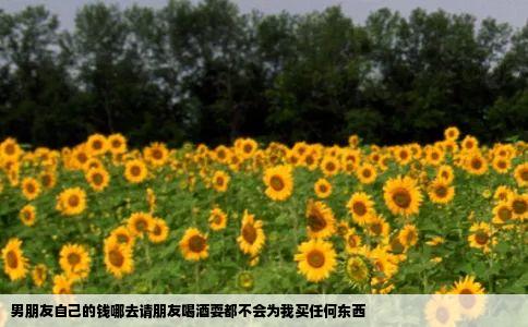 男朋友自己的钱哪去请朋友喝酒耍都不会为我买任何东西