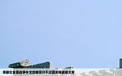 拿破仑全面战争中文攻略没分不过很关键谢谢大家