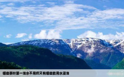 哪些茶叶第一泡水不用扔又有哪些能用水浸泡