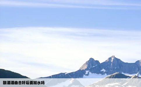 酿酒酒曲合好后要加水吗