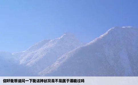 你好我想请问一下我这种状况是不是属于酒精过吗