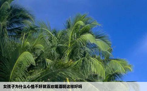 女孩子为什么心情不好就喜欢喝酒啊这样好吗