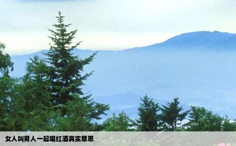 女人叫男人一起喝红酒真实意思