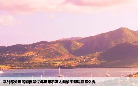 平时都知道喝酒但是过年走亲串友太频繁不想喝酒怎么办