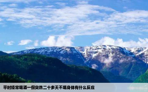 平时经常喝酒一但突然二十多天不喝身体有什么反应