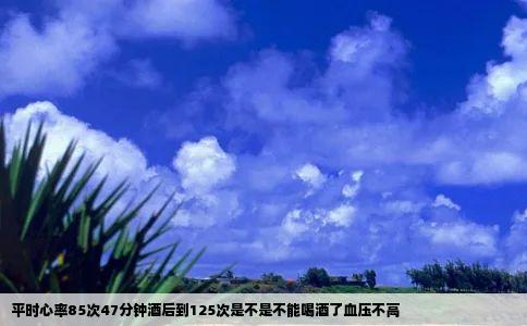 平时心率85次47分钟酒后到125次是不是不能喝酒了血压不高