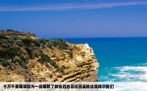 千万不要喝酒因为一旦喝醉了就会丑态百出而丢脸这是提示我们