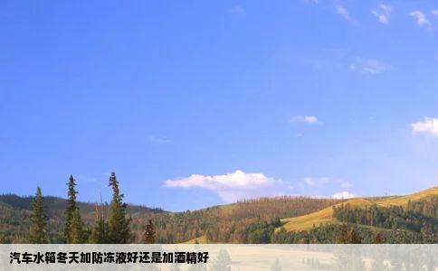汽车水箱冬天加防冻液好还是加酒精好