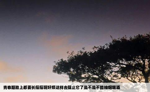 青春期脸上都要长痘痘啊好烦这样去阻止它了是不是不能抽烟喝酒