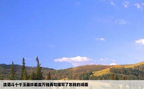 清酒斗十千玉盘珍羞直万钱两句描写了怎样的场面