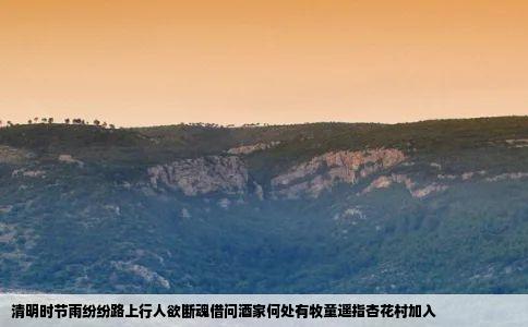 清明时节雨纷纷路上行人欲断魂借问酒家何处有牧童遥指杏花村加入