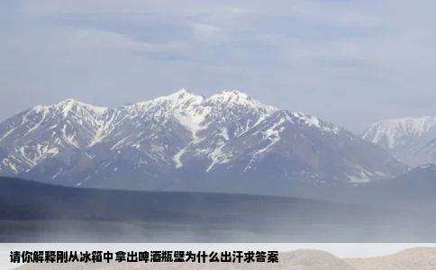 请你解释刚从冰箱中拿出啤酒瓶壁为什么出汗求答案