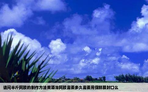 请问半斤阿胶的制作方法黄酒泡阿胶需要多久需要用保鲜膜封口么