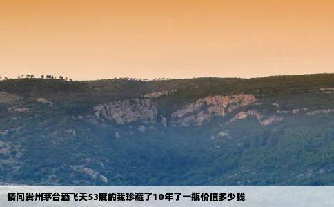 请问贵州茅台酒飞天53度的我珍藏了10年了一瓶价值多少钱