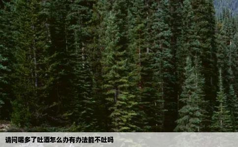 请问喝多了吐酒怎么办有办法能不吐吗