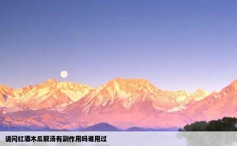 请问红酒木瓜靓汤有副作用吗谁用过