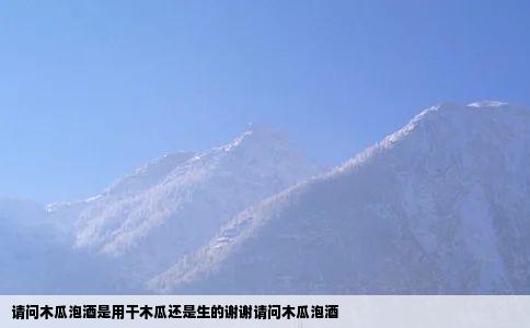 请问木瓜泡酒是用干木瓜还是生的谢谢请问木瓜泡酒