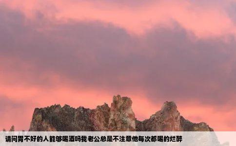 请问胃不好的人能够喝酒吗我老公总是不注意他每次都喝的烂醉