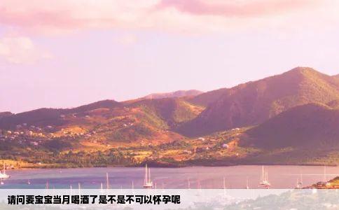 请问要宝宝当月喝酒了是不是不可以怀孕呢