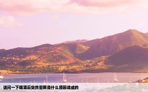 请问一下喝酒后突然晕厥是什么原因造成的