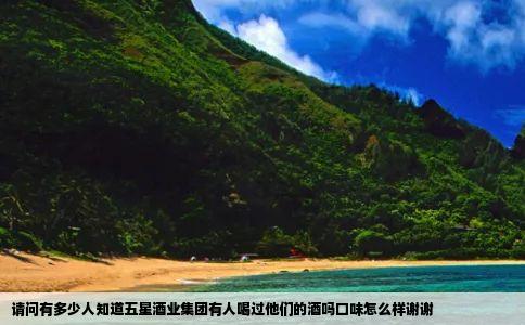 请问有多少人知道五星酒业集团有人喝过他们的酒吗口味怎么样谢谢
