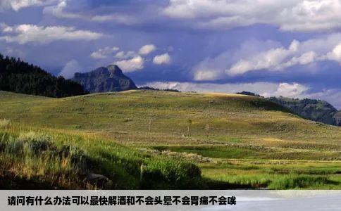 请问有什么办法可以最快解酒和不会头晕不会胃痛不会唉