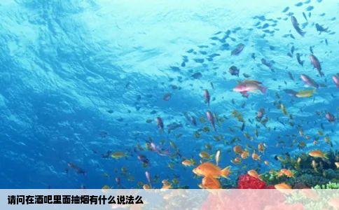 请问在酒吧里面抽烟有什么说法么