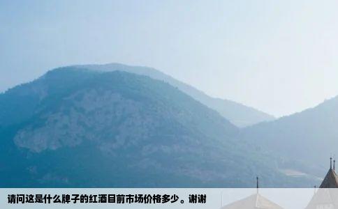 请问这是什么牌子的红酒目前市场价格多少谢谢