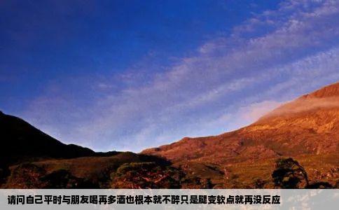 请问自己平时与朋友喝再多酒也根本就不醉只是腿变软点就再没反应