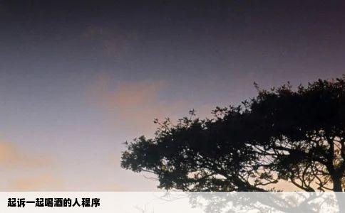 起诉一起喝酒的人程序