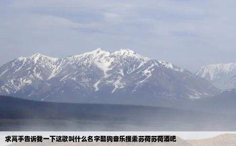 求高手告诉我一下这歌叫什么名字酷狗音乐搜索苏荷苏荷酒吧