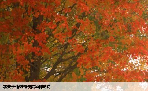 求关于仙剑奇侠传酒神的诗