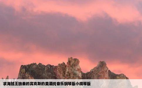 求海贼王独奏的宾克斯的美酒纯音乐钢琴版小提琴版