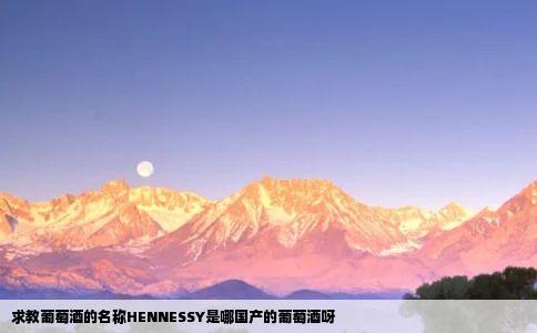 求教葡萄酒的名称HENNESSY是哪国产的葡萄酒呀