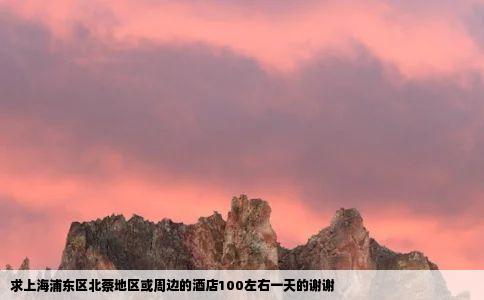 求上海浦东区北蔡地区或周边的酒店100左右一天的谢谢