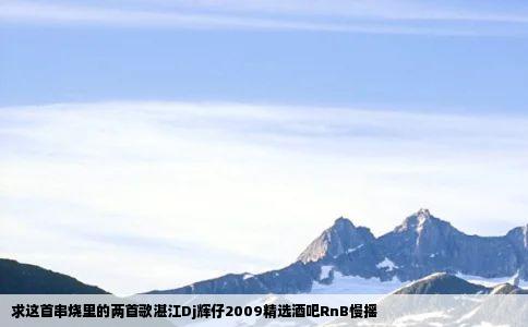 求这首串烧里的两首歌湛江Dj辉仔2009精选酒吧RnB慢摇