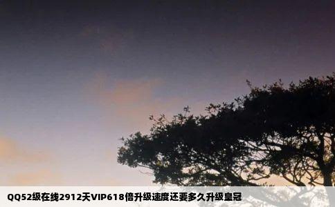 QQ52级在线2912天VIP618倍升级速度还要多久升级皇冠