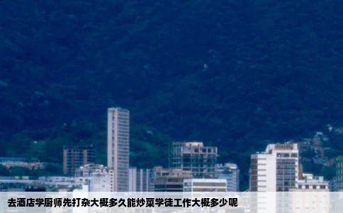 去酒店学厨师先打杂大概多久能炒菜学徒工作大概多少呢