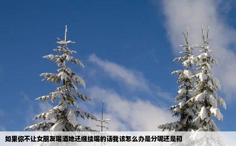 如果你不让女朋友喝酒她还继续喝的话我该怎么办是分呢还是和