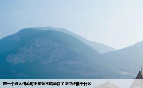 若一个男人伤心时不抽烟不喝酒除了哭泣还能干什么