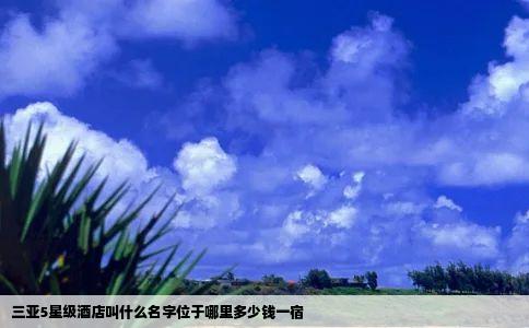 三亚5星级酒店叫什么名字位于哪里多少钱一宿