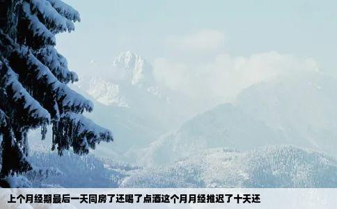 上个月经期最后一天同房了还喝了点酒这个月月经推迟了十天还