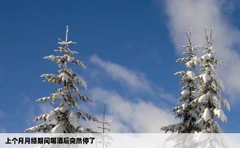 上个月月经期间喝酒后突然停了