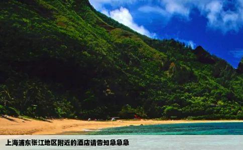 上海浦东张江地区附近的酒店请告知急急急