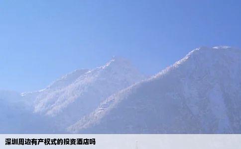 深圳周边有产权式的投资酒店吗
