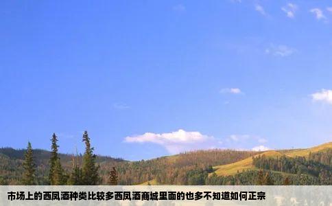 市场上的西凤酒种类比较多西凤酒商城里面的也多不知道如何正宗